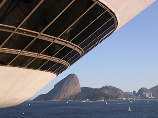 Image showing Niterói Contemporary  Art Museum and Sugar Loaf