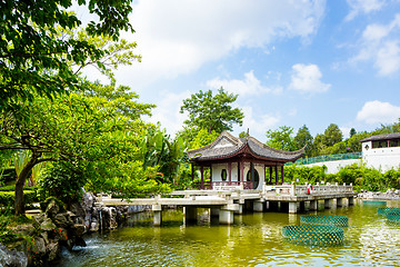 Image showing Traditional pavilion in Chinese garden