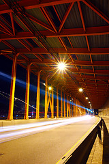 Image showing Traffic trail in Tunnel