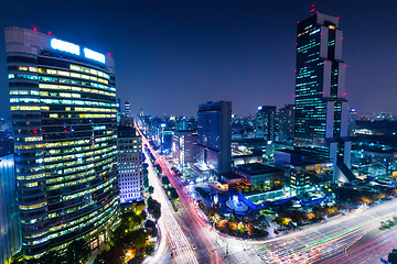 Image showing Gangnam district in Seoul at night