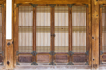 Image showing Traditional wooden door