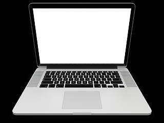 Image showing Laptop with white screen