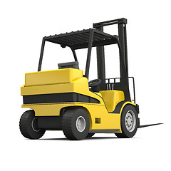 Image showing Modern yellow forklift