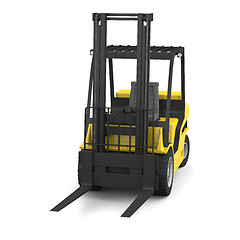 Image showing Yellow forklift