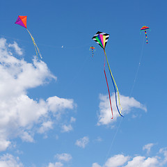 Image showing Kites Flying