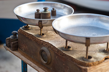 Image showing vintage balance scale