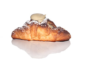 Image showing Fresh and tasty croissant