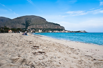 Image showing Beach of Mondello in Palermo