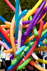 Image showing Colourful air balloons