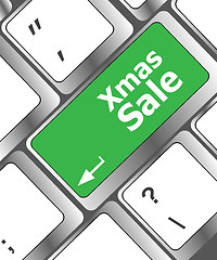 Image showing Computer keyboard with holiday key - xmas sale