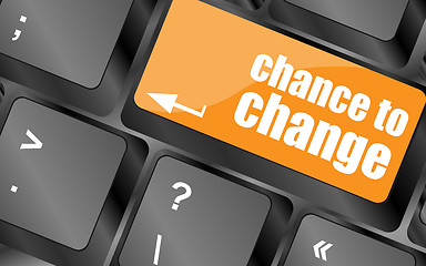 Image showing chance to change key on keyboard showing business success