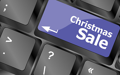 Image showing christmas sale on computer keyboard key button