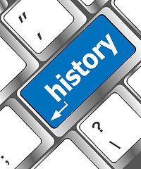 Image showing history button on computer keyboard pc key