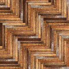 Image showing ancient beautiful parquet pattern