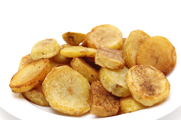 Image showing Sauteed potatoes side view