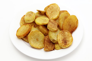 Image showing Sauteed potatoes high angle