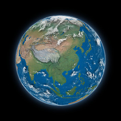 Image showing Southeast Asia on planet Earth