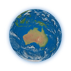 Image showing Australia on planet Earth