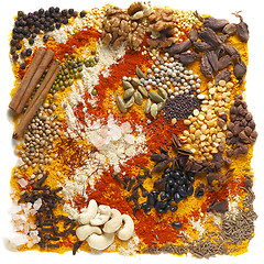 Image showing Indian pulses and spices