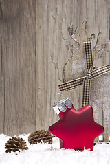 Image showing christmas, christmas ornament red