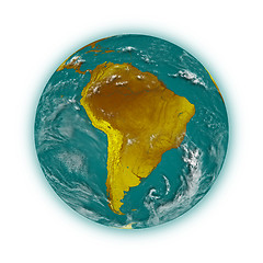 Image showing South America on planet Earth