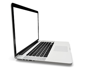 Image showing Laptop with white screen