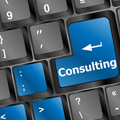 Image showing Consulting on keyboard