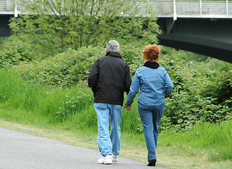 Image showing Couple Walking