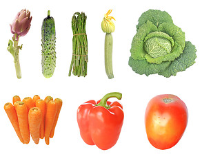 Image showing Vegetables isolated