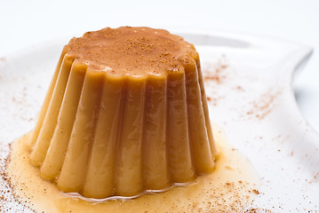 Image showing Delicious yogurt pudding with caramel 