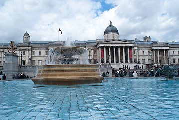 Image showing The National Gallery at Trafalgar Square, London