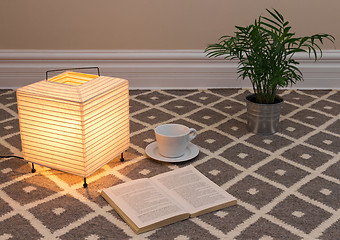 Image showing Lamp and a book to read