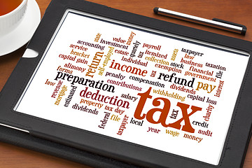 Image showing tax  word cloud 