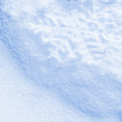 Image showing Snowflake on the snow.