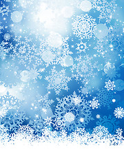 Image showing Christmas background with snowflakes. EPS 10