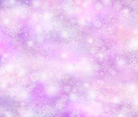 Image showing Winter background, bright bokeh background