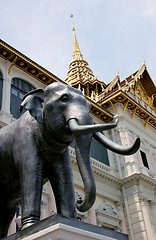Image showing Elephant statue at the Grand Palace in Bangkok, Thailand