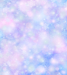 Image showing Winter background, bright bokeh background