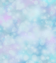 Image showing Winter background, bright bokeh background