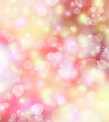 Image showing Winter background, bright bokeh background