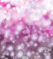 Image showing Winter background, bright bokeh background