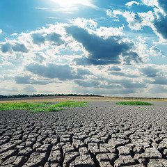 Image showing drought earth under dramatic sky