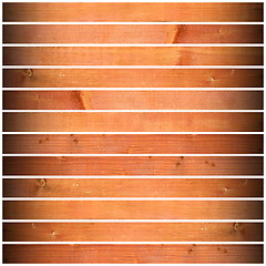 Image showing wood planks with vingette on white