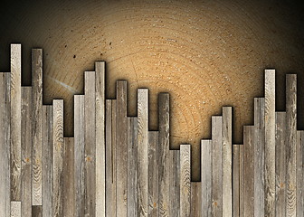 Image showing vintage pattern with wood planks