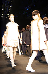 Image showing Model on the catwalk during a fashion show - EDITORIAL ONLY