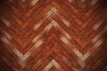 Image showing closeup of brown wooden floor