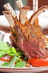 Image showing roasted lamb rib