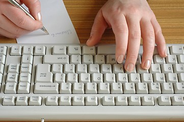 Image showing Woman at work