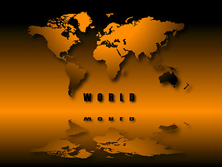 Image showing illuminated world world