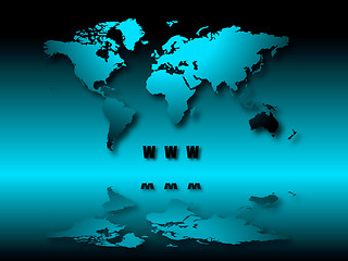 Image showing illuminated world www